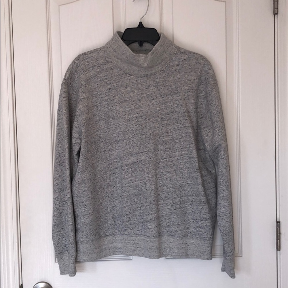 NWT A&F light gray turtle neck sweatshirt sz L